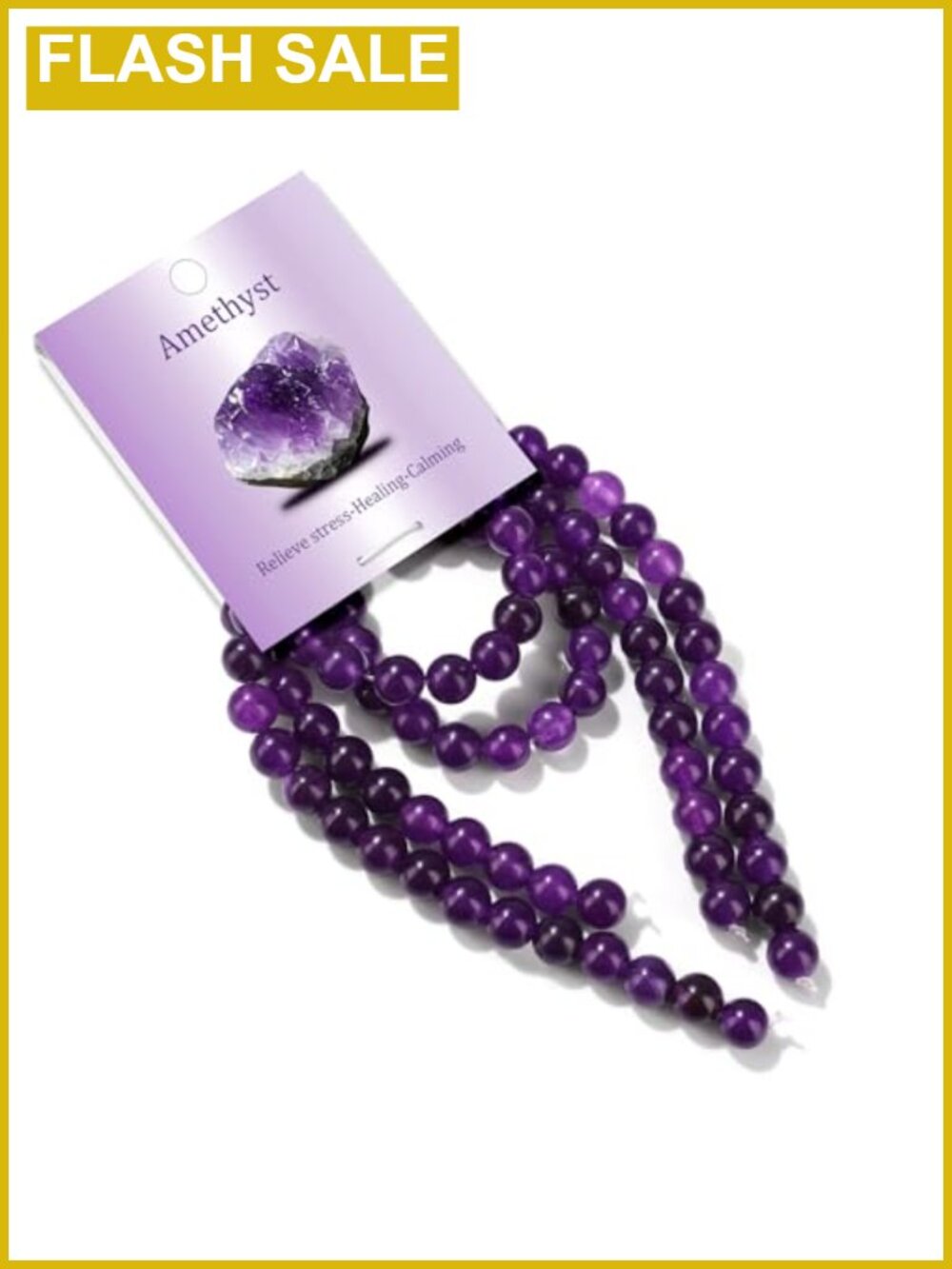 Natural Amethyst Beads 8mm Round Loose for Jewelry Making